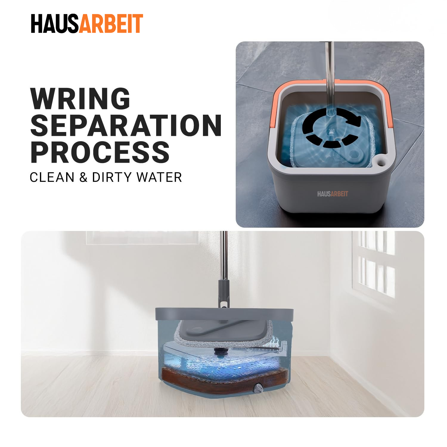 Smart Spin Mop - Separate Sewage Water Technology HB1791